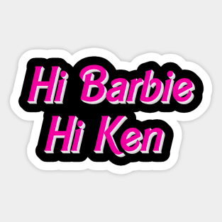 Hi Barbie Hi Ken Sticker